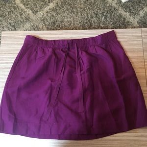 Ann Taylor LOFT Purple Linen Skirt Size 16